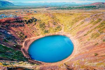 Kerid - volcanic crater in Iceland © PX Media