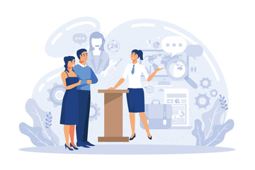 Registration or sign up user interface. People using secure login and password, account data for authorization. Personal data security. Registration page, user information, account authentification