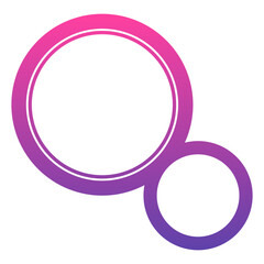 gradient bubble infographic element
