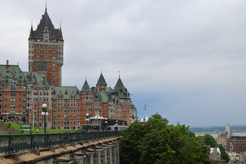 Fototapeta premium The stunning architecture of the Chateau Frontenac Castle, Quebec
