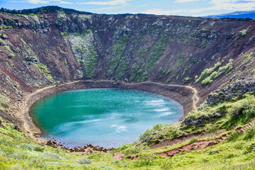 Kerid - volcanic crater in Iceland