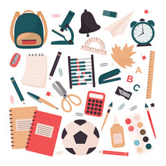 school icons set
