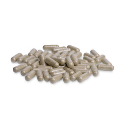 Andrographis Paniculata Capsules isolated on transparent background. (.PNG)