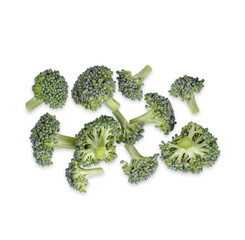Fresh broccoli isolated on transparent background. (.PNG). Top view
