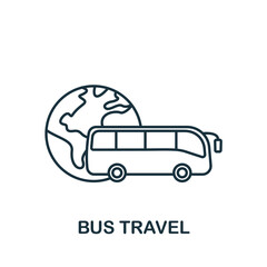 Bus Travel icon. Line simple Travel icon for templates, web design and infographics