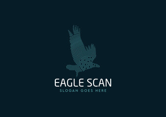 Eagle Scan Logo, Technology Logo Vector EPS