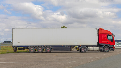 Obraz na płótnie Canvas Lorry Truck Parking
