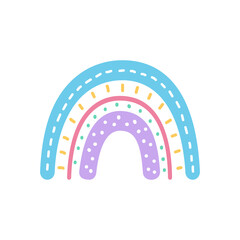 boho rainbow. pastel hand painted rainbow for nursery wall decoration