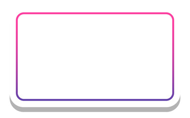 gradient round rectangle frame with white background
