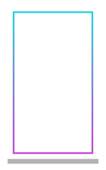 gradient rectangle frame with white background
