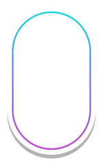 gradient round rectangle frame with white background
