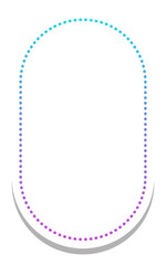 gradient round rectangle frame with white background
