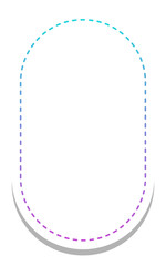 gradient round rectangle frame with white background
