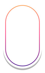 gradient round rectangle frame with white background
