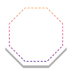 gradient octagon frame with white background
