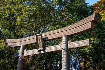 wooden sign in the park