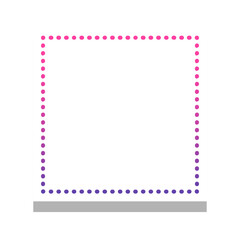 gradient square frame with square white background
