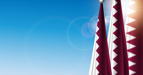 Qatar Flag Background