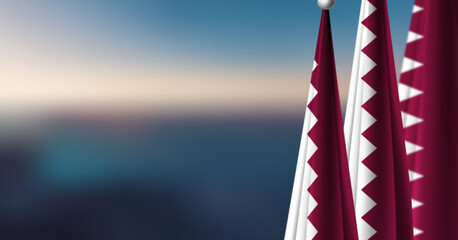 Qatar Flag Background