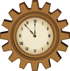 Horloge Steampunk isolée - 1 - Collection d& 39 éléments Steampunk