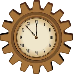Photo sur Plexiglas Dessiner Horloge Steampunk isolée - 1 - Collection d& 39 éléments Steampunk