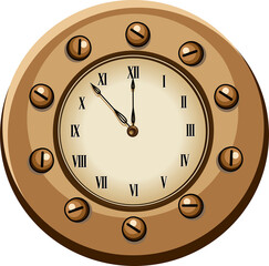 Horloge Steampunk isolée - 1 - Collection d& 39 éléments Steampunk