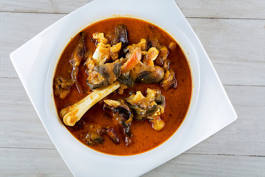 Mutton paye in a plate