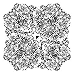 Black and white octopus tentacles vector motif