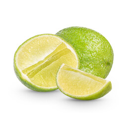 Fresh lime isolated on transparent background. (.PNG)