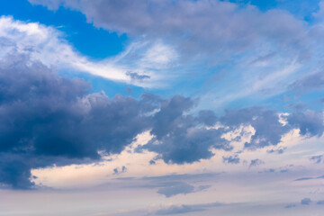 Naklejka na ściany i meble Dramatic cloud sky background Heawy rainy clouds Beautiful cloudscape