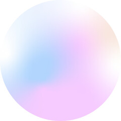 Circle shape with colorful gradient pattern. Isolated png illustration, transparent background. Asset for overlay, montage, collage, multicolor brush or banner.