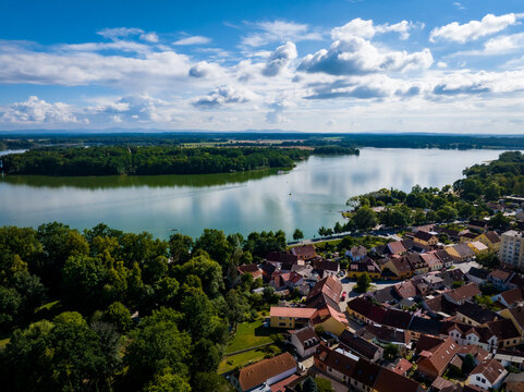 Czechia. Aerial View of Trebon. Trebon is Historical Town in South Bohemia, Czech Republic, Europe.