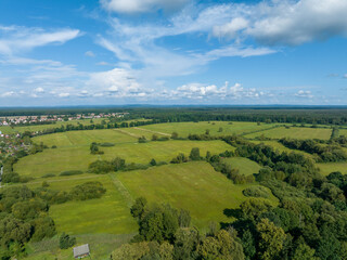 Obraz premium Czechia. Aerial View of Trebon. Trebon is Historical Town in South Bohemia, Czech Republic, Europe.
