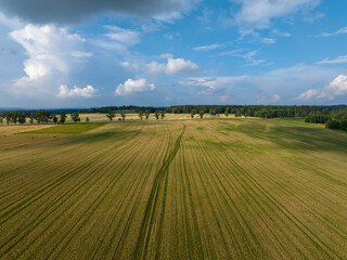 Fototapeta na wymiar Aerial View of Moravian Landscape, Moravia, Czechia. Europe. 
