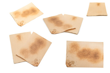 Old crumpled beige paper background.