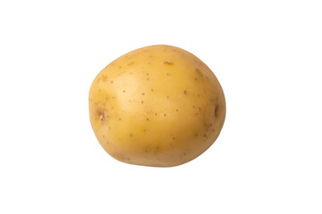 A group of fresh tasty potato isolated on white background.