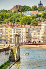 Fototapeta na wymiar Lyon landmarks, HDR Image