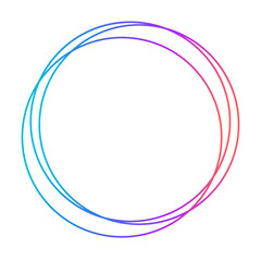 Colorful few circles frame. Simple Vector illustration
