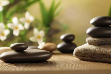 Obraz na płótnie Canvas massage zen aromatherapy spa beauty background, 3d render, 3d illustration