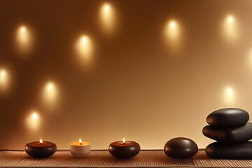 massage zen aromatherapy spa beauty background, 3d render, 3d illustration