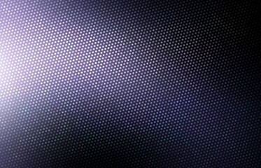 Black metal grid texture with shimmer effect and low light. Dark shiny dots mosaic background.