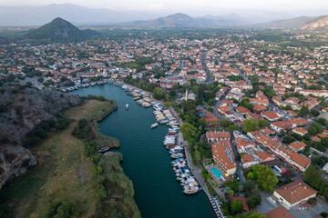 Turkey's best tourism destination. Dalyan Village River.