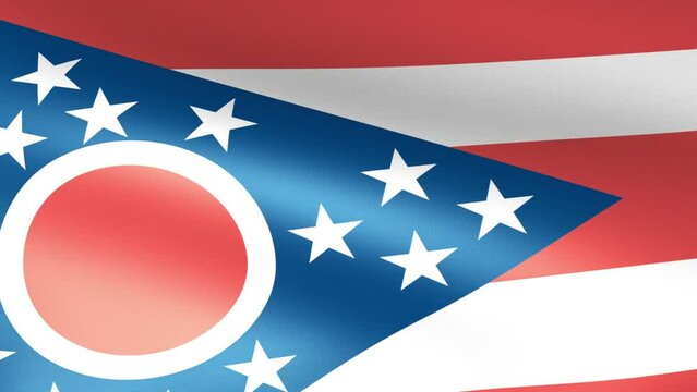 Ohio State Flag Waving