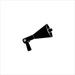 Loud speaker megaphone announcement icon | black vector