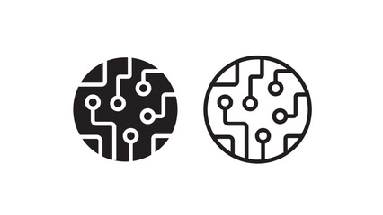Circuit board icon isolated on white background.Vector illustration. 