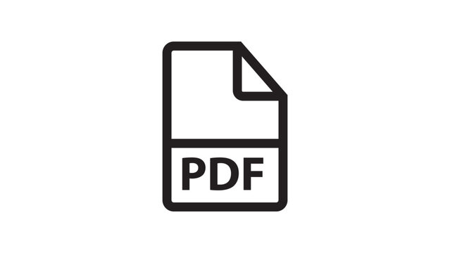 PDF icon vector illustration. PDF document sign
