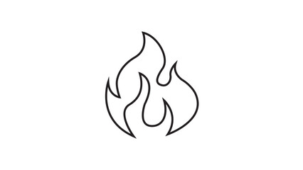 Fire line icon vector illustration
