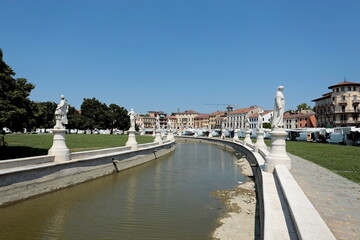 Prato della Valle, the large square in the city center of Padua. Among the largest squares in...
