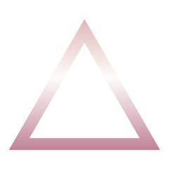 rose gold triangle frame
