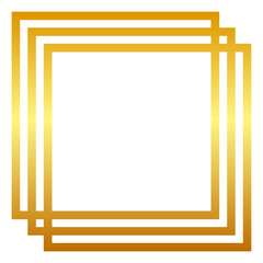 gold square frame
